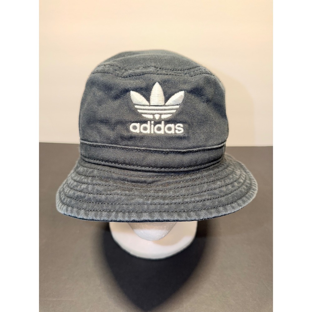 Adidas Originals Men Trefoil Bucket Hat Faded Black Cotton OSFA RN 90288